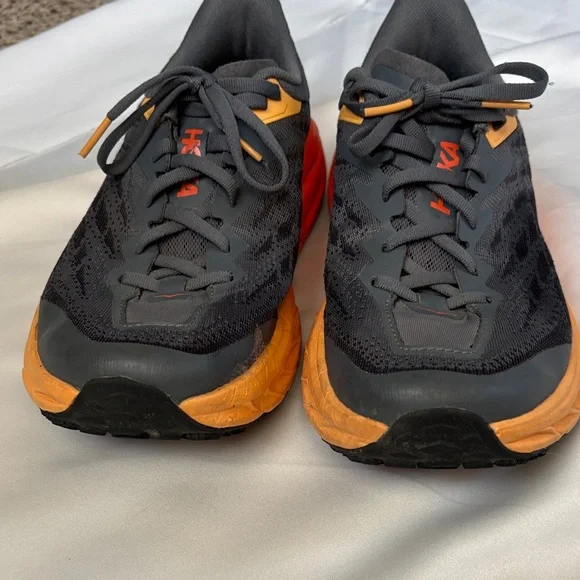 Hoka One One Speedgoat 5 Running Shoes 1123157 Men’s Size 7.5 Flame Gray Orange - Picture 7 of 16